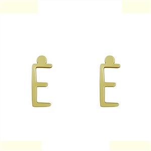 گوشواره طلا 18 عیار زنانه مدوپد مدل حرف E کد GA1-17177 -