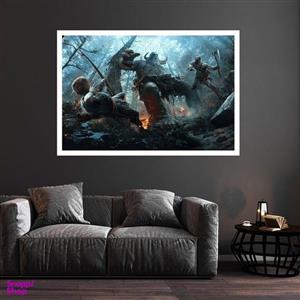 تابلو بکلیت طرح بازی God of War مدل قاب شاسی W-s9646