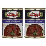 کنسرو خوراک بادمجان طبیعت - 380 گرم  بسته دو عددی