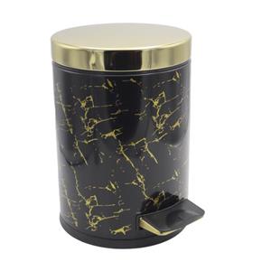 سطل زباله پدالی بهازکالا مدل آرام بند طرح ماربل کد YPM-SILENT-DARTALA-6L