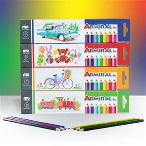 مداد رنگی آدمیرال مدل MDF مجموعه 6 عددی