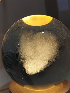چراغ خواب مدل گوی کریستالی طرح قلب 3D