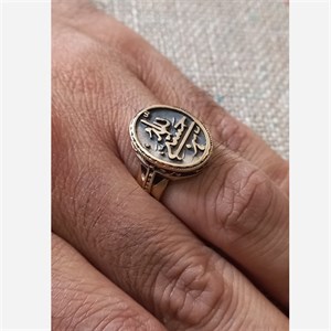 انگشتر مردانه مدل طلا روس طرح حسبی الله کد 260