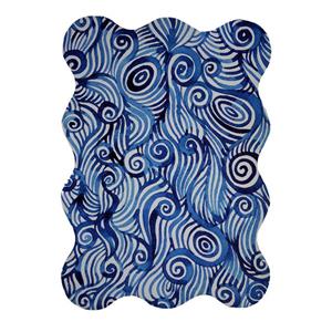 پادری مدل دالبر طرح آبرنگی کد 9157 سایز 80x110 سانتی متر