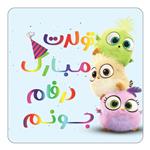 مگنت کاکتی طرح تولد درفام مدل پرندگان خشمگین Angry Birds کد mg58001