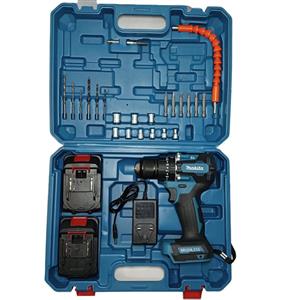 دریل شارژی چکشی ماکیتا مدل brushless-BL-motors مجموعه 29 عددی