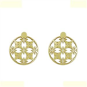 گوشواره طلا 18 عیار زنانه مدوپد مدل هندسی کد GA1-13670 -