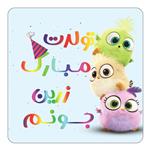 مگنت کاکتی طرح تولد زرین مدل پرندگان خشمگین Angry Birds کد mg58670