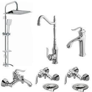 ست شیرآلات  شیرالات رز مدل آرنیکا رویال مجموعه 8 عددی