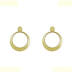 گوشواره طلا 18 عیار زنانه مدوپد مدل دایره کد GA1-14892 -