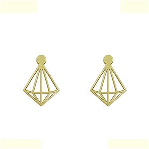 گوشواره طلا 18 عیار زنانه مدوپد مدل الماس کد GA1-15014 -