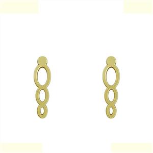 گوشواره طلا 18 عیار زنانه مدوپد مدل حلقه کد GA1-12044 -