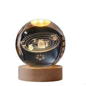 چراغ خواب مدل گوی کریستالی منظومه 3D