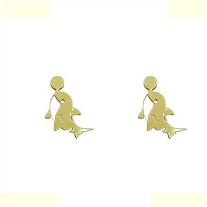 گوشواره طلا 18 عیار زنانه مدوپد مدل دلفین کد GA1-14431 -