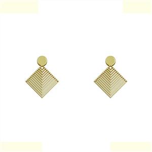 گوشواره طلا 18 عیار زنانه مدوپد مدل لوزی کد GA1-14523 -
