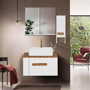 ست کابینت و روشویی آزالیا مدل WB06 به همراه آینه و باکس