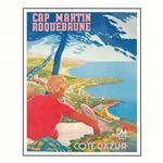 پوستر مدل سفر ساحل آبی فرانسه