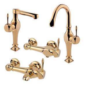 ست شیرآلات سانیا مدل اهرمی تندیس مجموعه 4 عددی