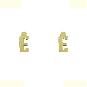 گوشواره طلا 18 عیار زنانه مدوپد مدل حرف E کد GA1-16612 -