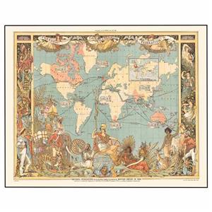 پوستر مدل  نقشه هنری امپراتوری بریتانیا