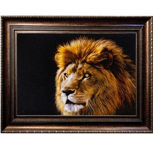 تابلو فرش دستبافت طرح کله شیر مدل RAR153