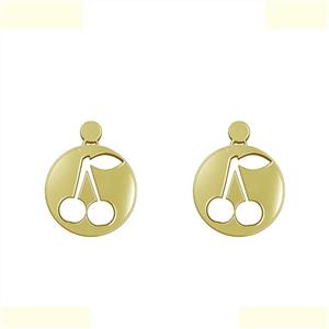 گوشواره طلا 18 عیار زنانه مدوپد مدل آلبالو کد GA1-12510 -