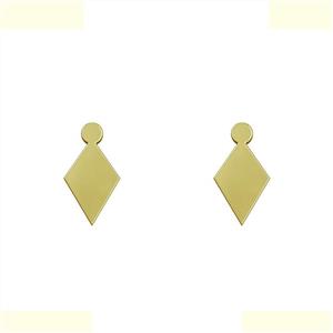 گوشواره طلا 18 عیار زنانه مدوپد مدل لوزی کد GA1-14869 -