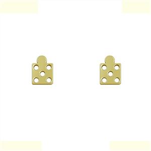 گوشواره طلا 18 عیار زنانه مدوپد مدل تاس کد GA1-14935 -