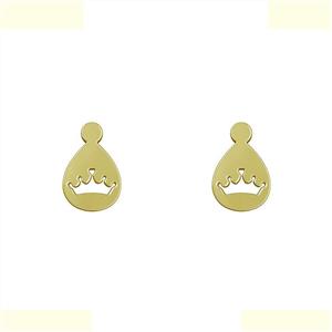 گوشواره طلا 18 عیار زنانه مدوپد مدل تاج کد GA1-14241 -