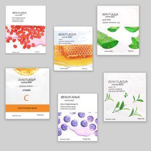 ماسک صورت بیوتی آکوا مدل 01 وزن 25 گرم بسته 6 عددی