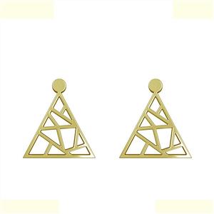 گوشواره طلا 18 عیار زنانه مدوپد مدل مثلث کد GA1-14951 -