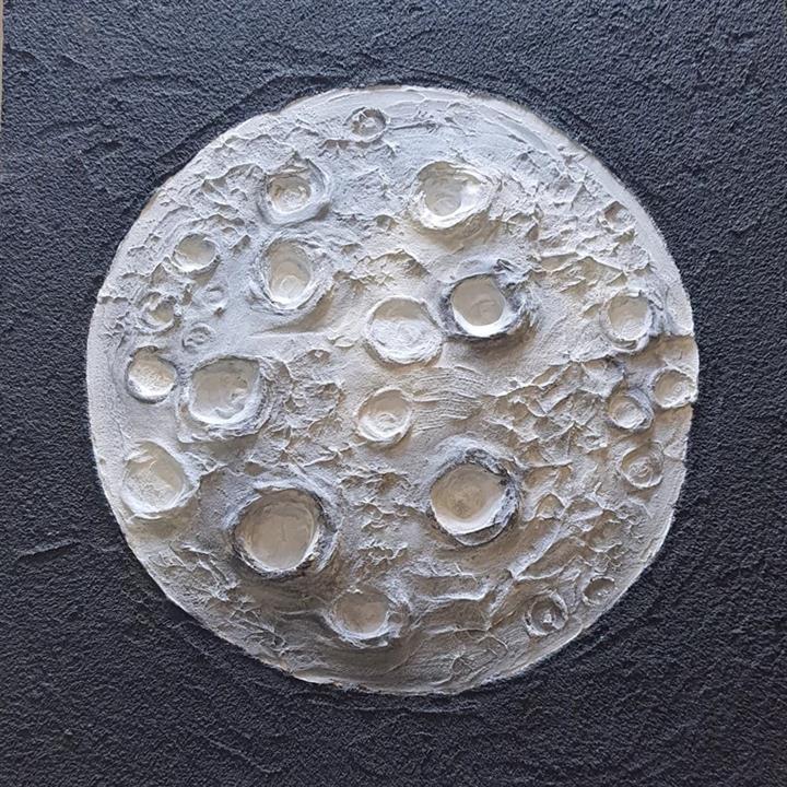 تابلو برجسته طرح ماه دکوراتیو