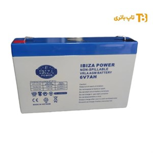 باتری یو پی اس 6 ولت 7 آمپر ساعت ایبیزا مدل 6v7ah