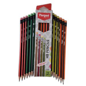 مداد مشکی تارگت مدل پاکن دار بسته  12 عددی