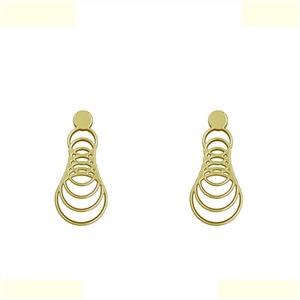 گوشواره طلا 18 عیار زنانه مدوپد مدل حلقه دایره کد GA1-12750 -