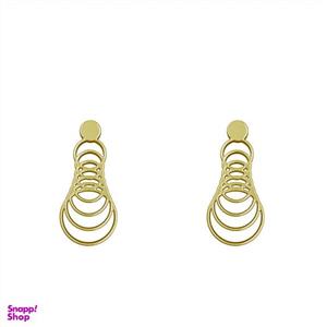 گوشواره طلا 18 عیار زنانه مدوپد مدل حلقه دایره کد GA1-12750 -