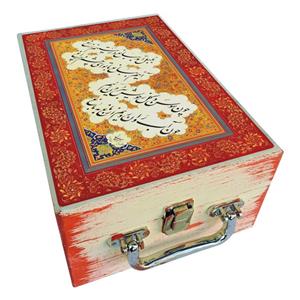 جعبه هدیه چوبی مدل چمدان بهاری کد WS603
