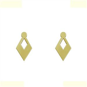 گوشواره طلا 18 عیار زنانه مدوپد مدل لوزی کد GA1-11940 -