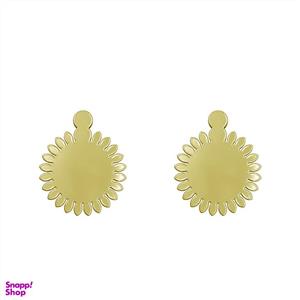 گوشواره طلا 18 عیار زنانه مدوپد مدل گل کد GA1-12408 -