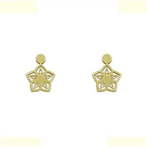 گوشواره طلا 18 عیار زنانه مدوپد مدل گل کد GA1-14849 -