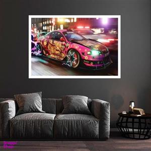 تابلو بکلیت طرح بازی Need for Speed Unbound مدل قاب شاسی W-s8861