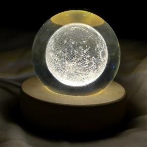 چراغ خواب گوی کریستال ماه کامل