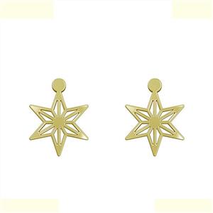 گوشواره طلا 18 عیار زنانه مدوپد مدل ستاره کد GA1-15423 -