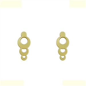 گوشواره طلا 18 عیار زنانه مدوپد مدل حلقه کد GA1-12086 -