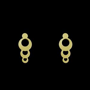 گوشواره طلا 18 عیار زنانه مدوپد مدل حلقه کد GA1-12086 -