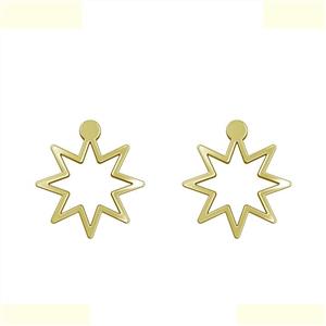 گوشواره طلا 18 عیار زنانه مدوپد مدل ستاره کد GA1-15453 -