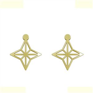گوشواره طلا 18 عیار زنانه مدوپد مدل ستاره کد GA1-15430 -