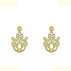 گوشواره طلا 18 عیار زنانه مدوپد مدل اسلیمی کد GA1-15335 -