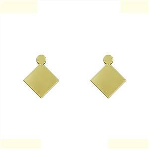 گوشواره طلا 18 عیار زنانه مدوپد مدل لوزی کد GA1-14167 -