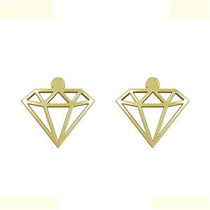 گوشواره طلا 18 عیار زنانه مدوپد مدل الماس کد GA1-14956 -